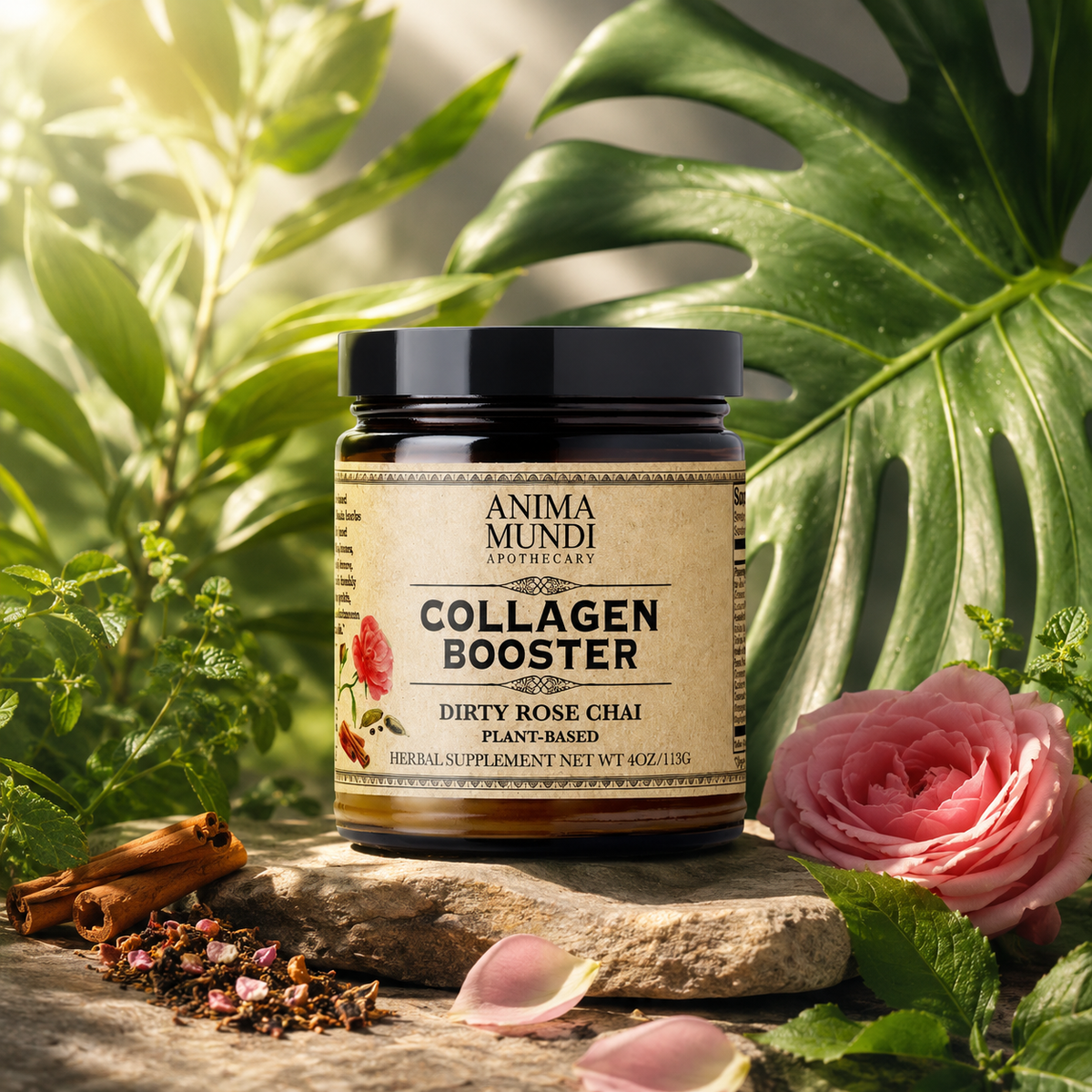 Anima Mundi Apothecary - Herbal Supplement Collagen Booster Dirty Rose Chai 4oz