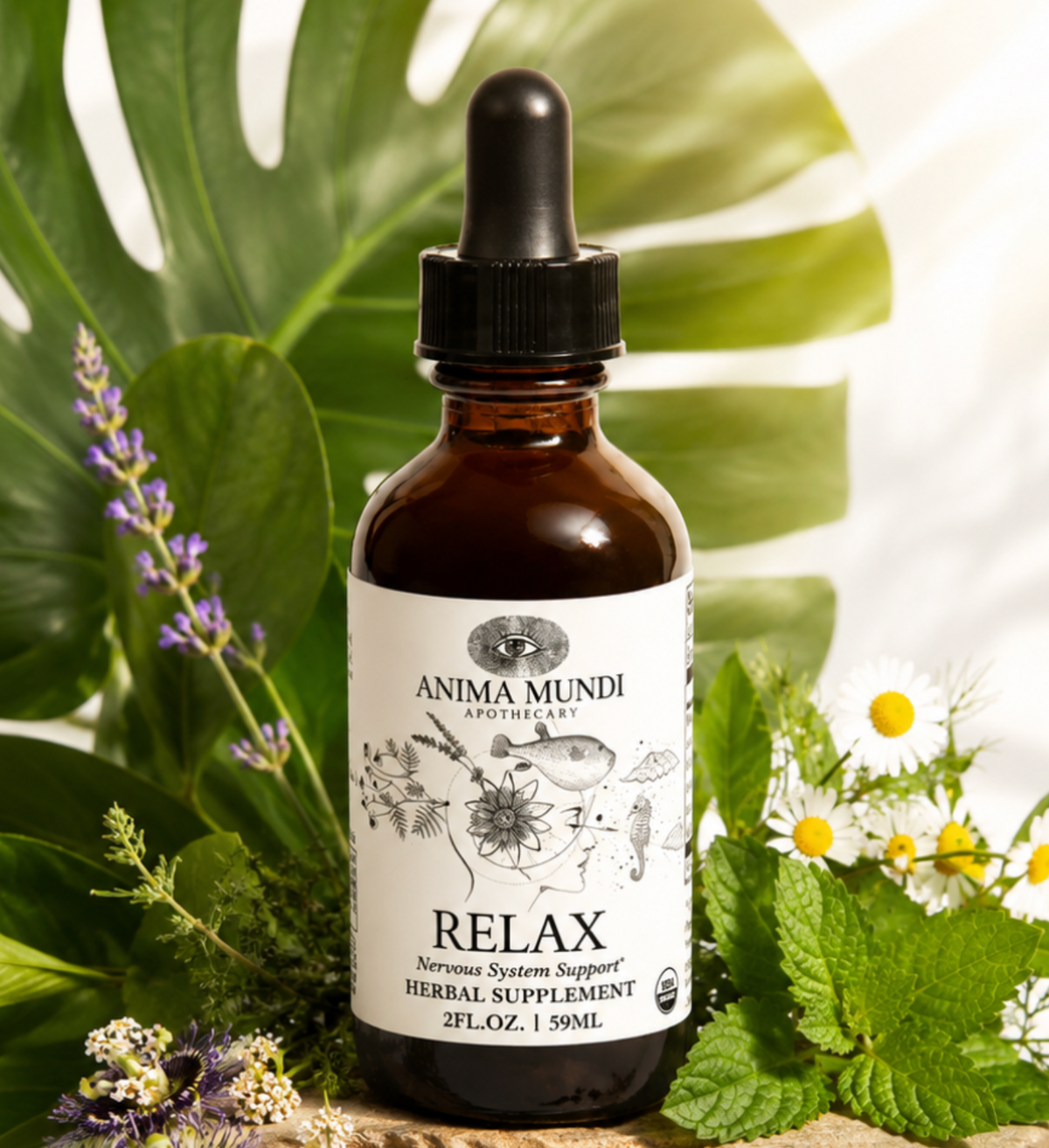 Anima Mundi Apothecary Herbal Supplement Relax 2 Fl. Oz.. / 59ml