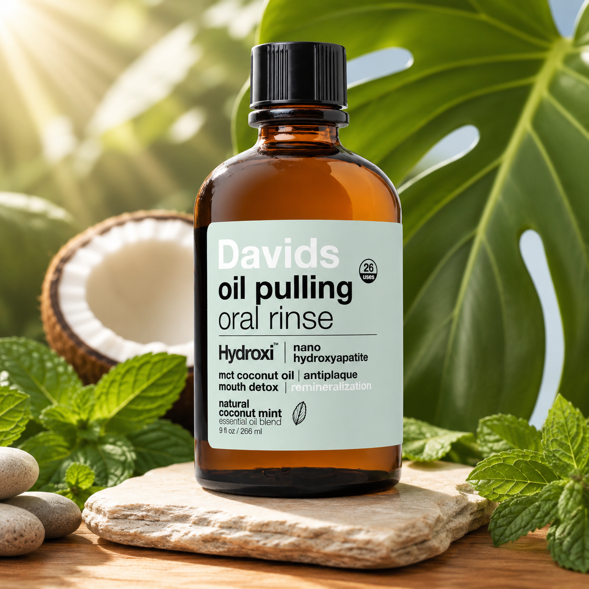 Davids - Oral Rinse Oil Pulling 9oz