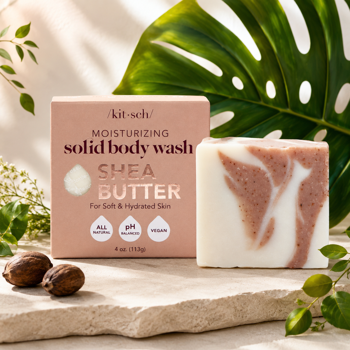 Kitsch - Solid Body Wash Shea Butter 4oz