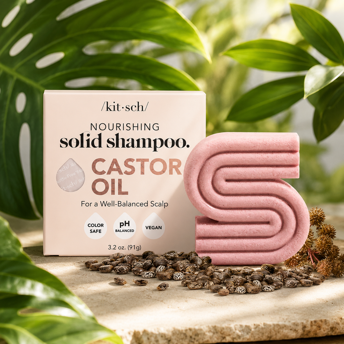 Kitsch - Solid Shampoo Castor Oil 3.2oz
