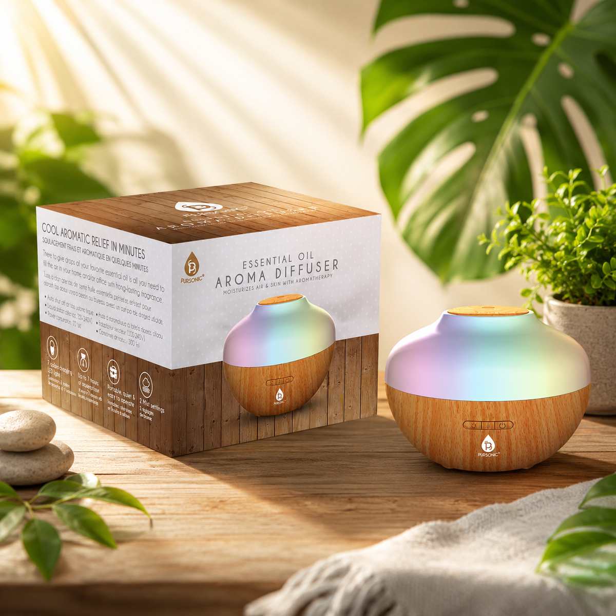 Pursonic - Essential Oil Aroma Diffuser 10oz