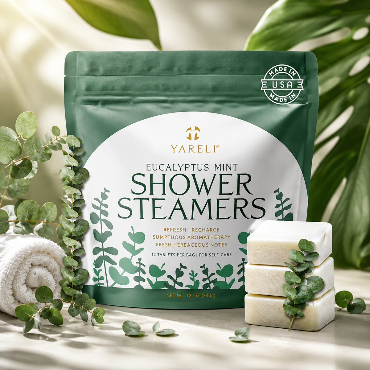 Yareli - Shower Steamers Eucalyptus Mint 12ct